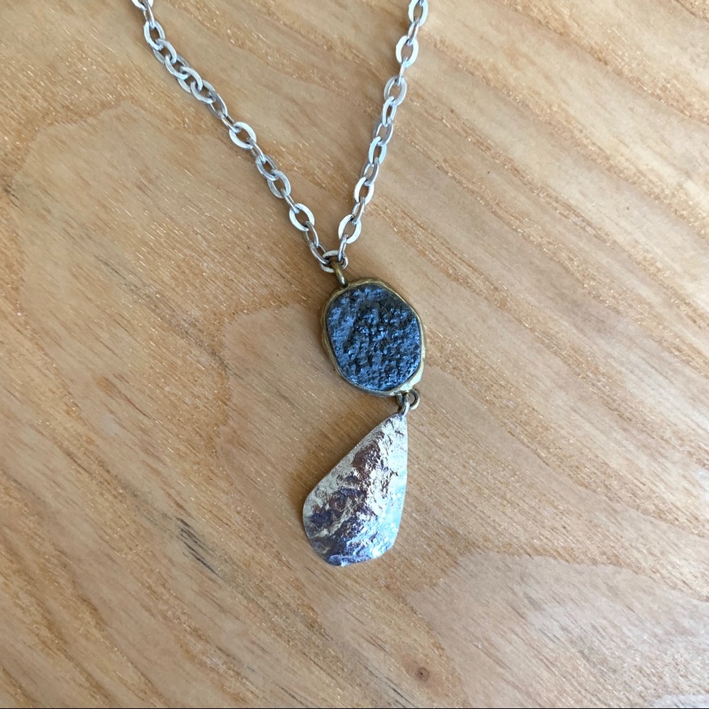 Sterling Silver Brass Druzy Quartz GLISTEN UP Neck